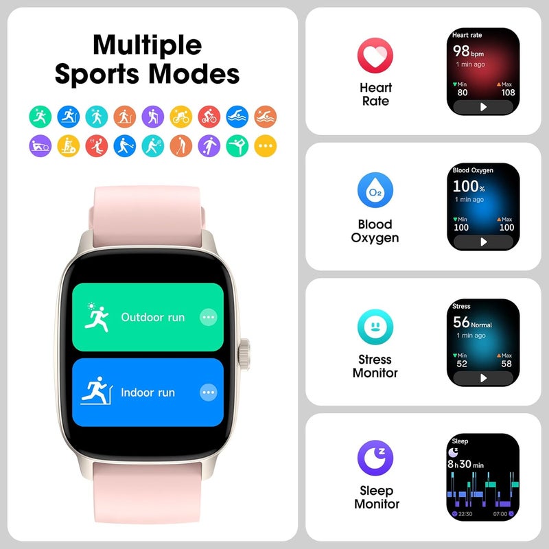 DAVIKO Pedometer Watch Senior Friendly No App/Phone Required, Waterproof Fitness Tracker Watch with Step Counter Calories/Sleep Tracker for Walking Running for Men Women - Image 4